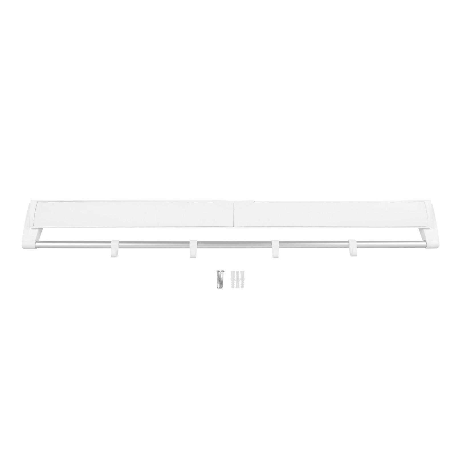 Wall-mounted Laundry Clothes Storage Drying Rack Retractable Dryer Hanger White
