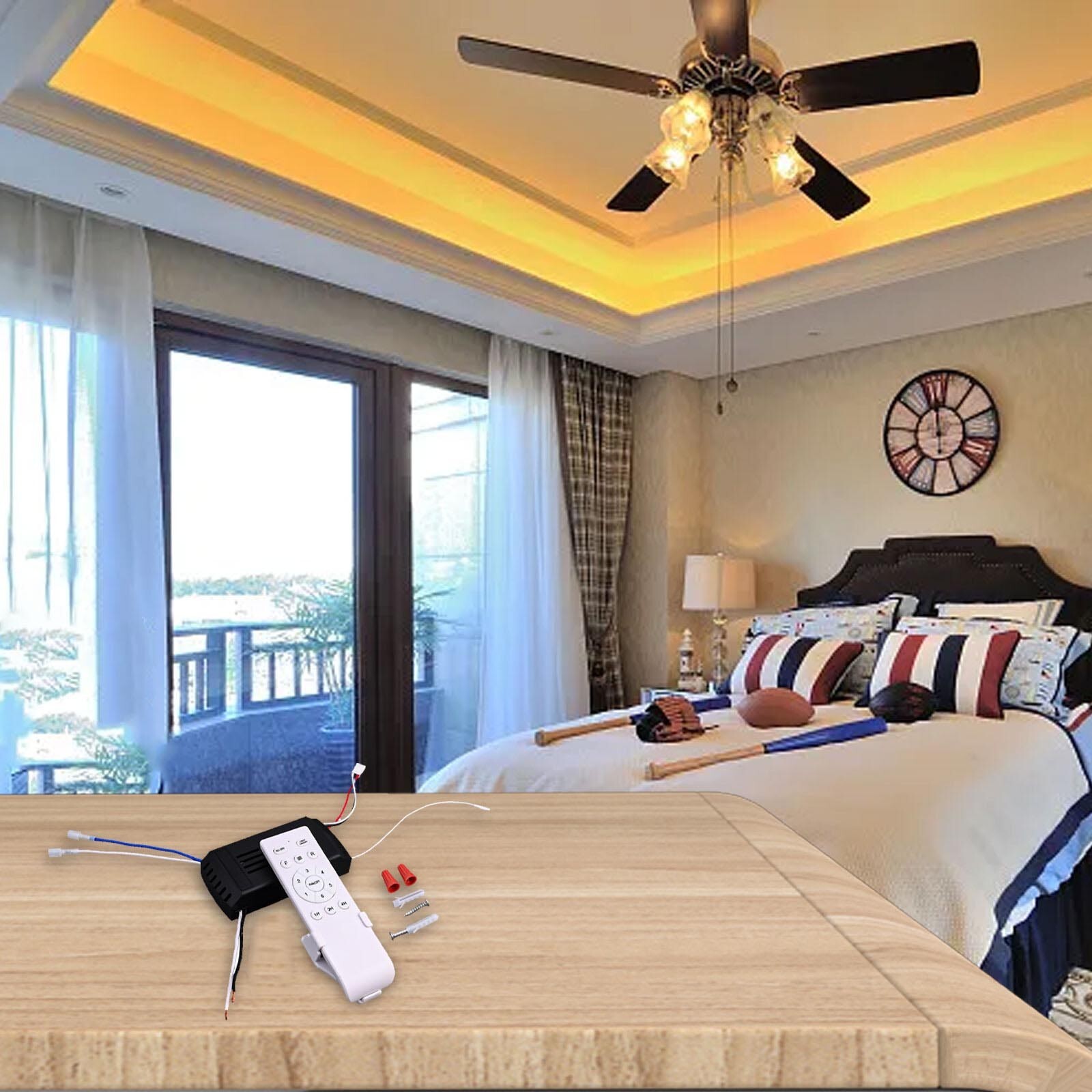 Frequency Conversion Ceiling Fan Remote Control Kit Light Receiver Controller