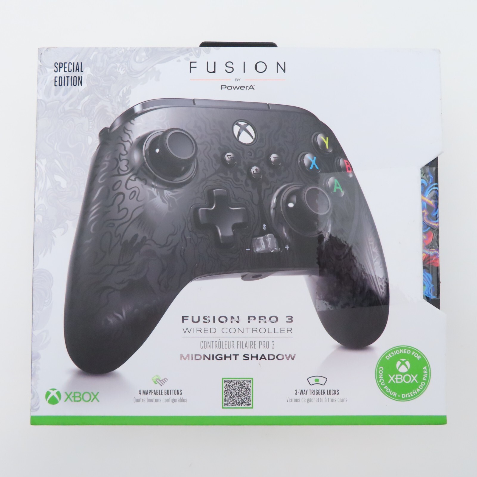 Power A Fusion Pro 3 Midnight Shadow Wired Mappable Controller for Xbox