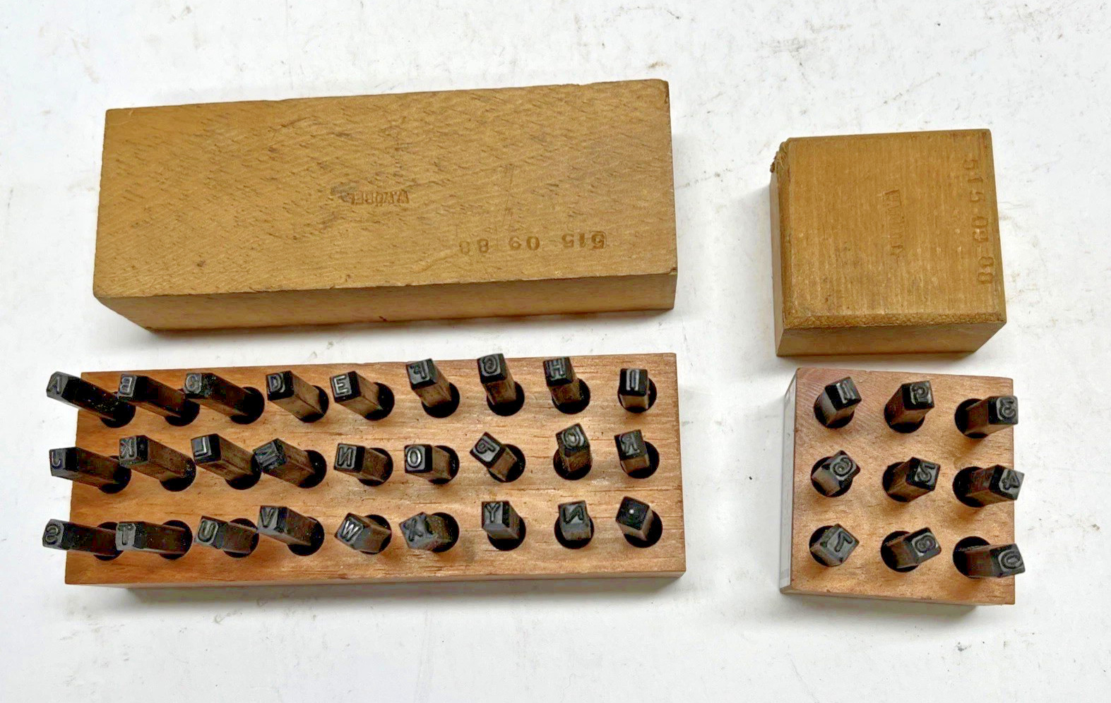 Sears Roebuck Boxed Machine Cut Steel 1/8 in. Letters 37924 & Numbers 37912