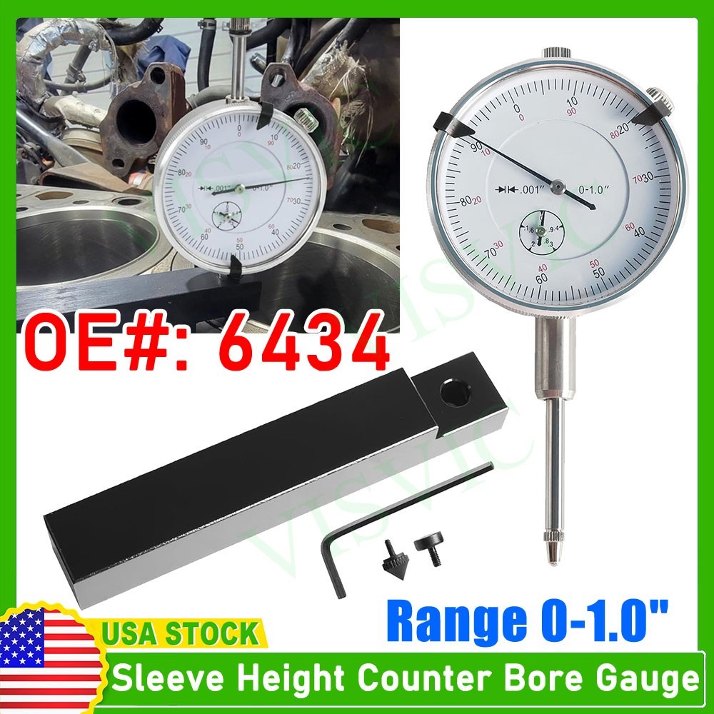 Dial Indicator Cylinder Sleeve Height Counterbore Gauge For Central Tools 6434