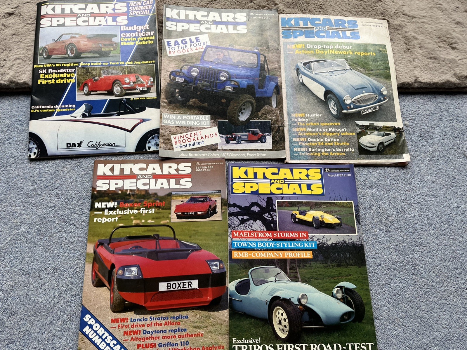 Kitcars & Specials Magazine bundle 1985-87 vintage job lot x 5