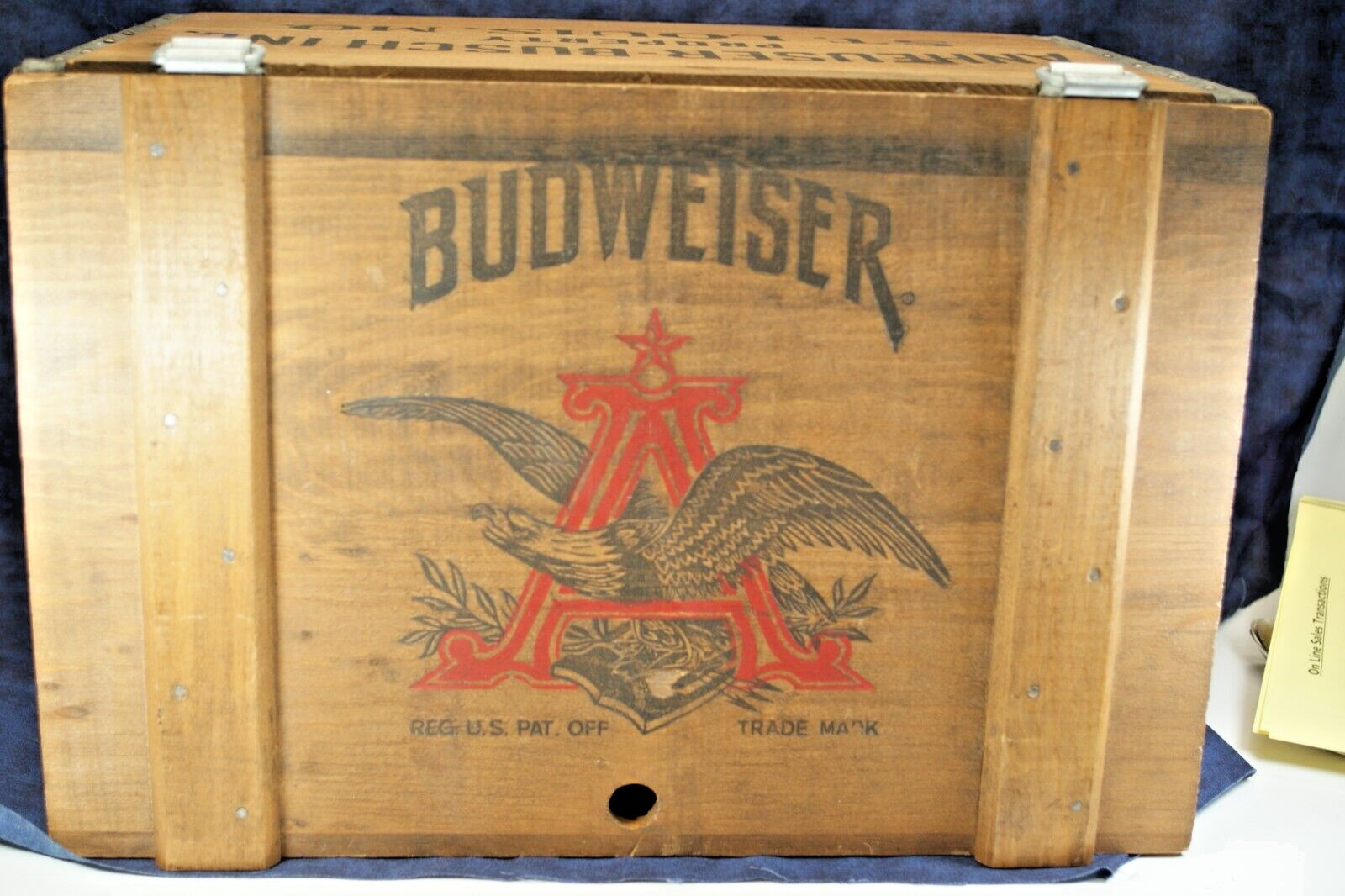 Vintage Wooden Beer Crate, Centennial, 1976, Anheuser Busch, Budweiser, 16X20X15