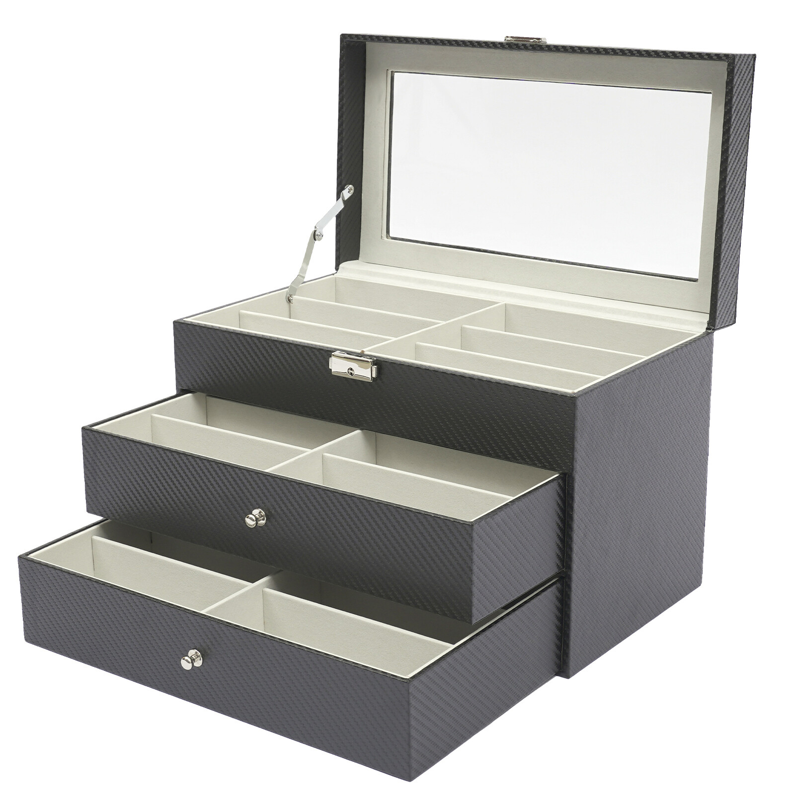 Glasses Case 18Grid Eyewear Display Storage Box Holder Sunglasses Organizer Gift