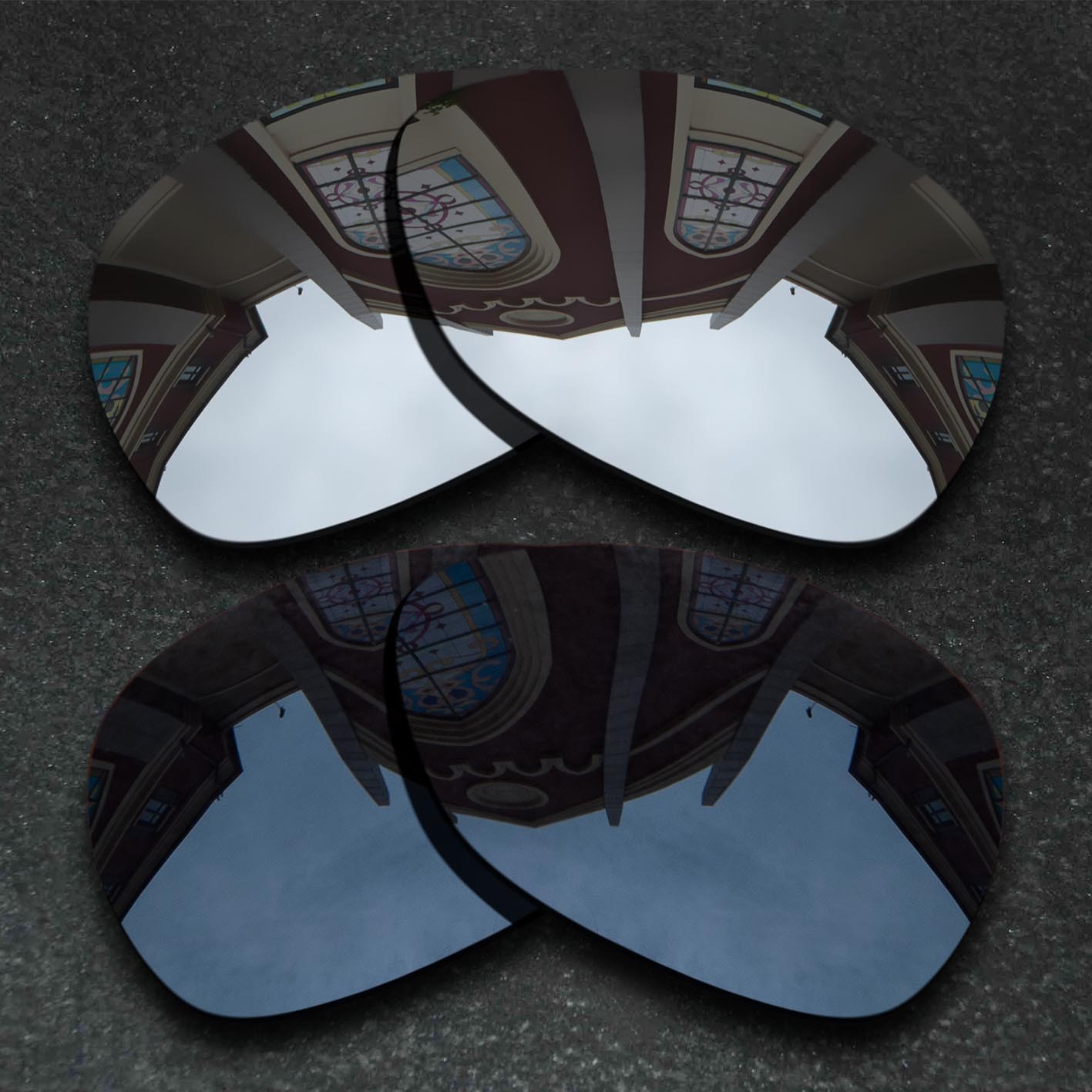 US Black&Silver Polarized Replacement Lenses For-Oakley Split Time OO4129