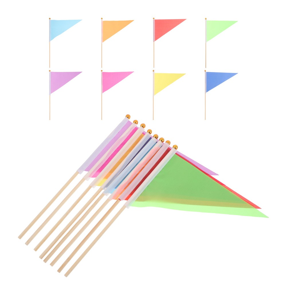 16pcs Marker Flag, Triangular Yard Flags for Garden Surveying and Dog Training,