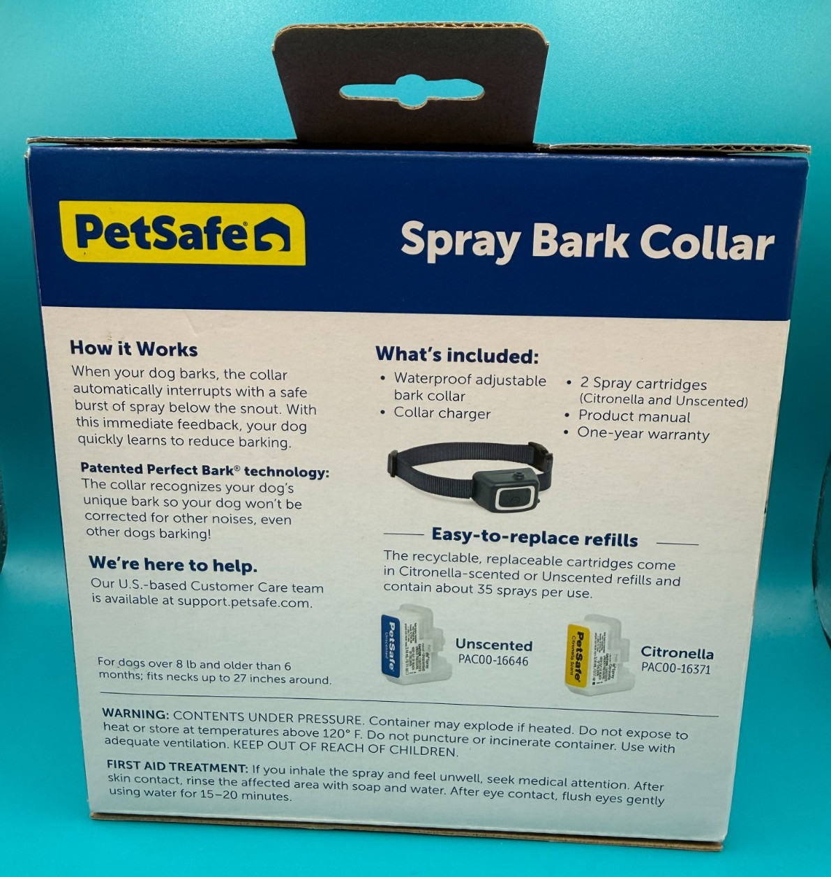 PetSafe PBC00-16368 Spray Bark Control Dog Collar Humane Training