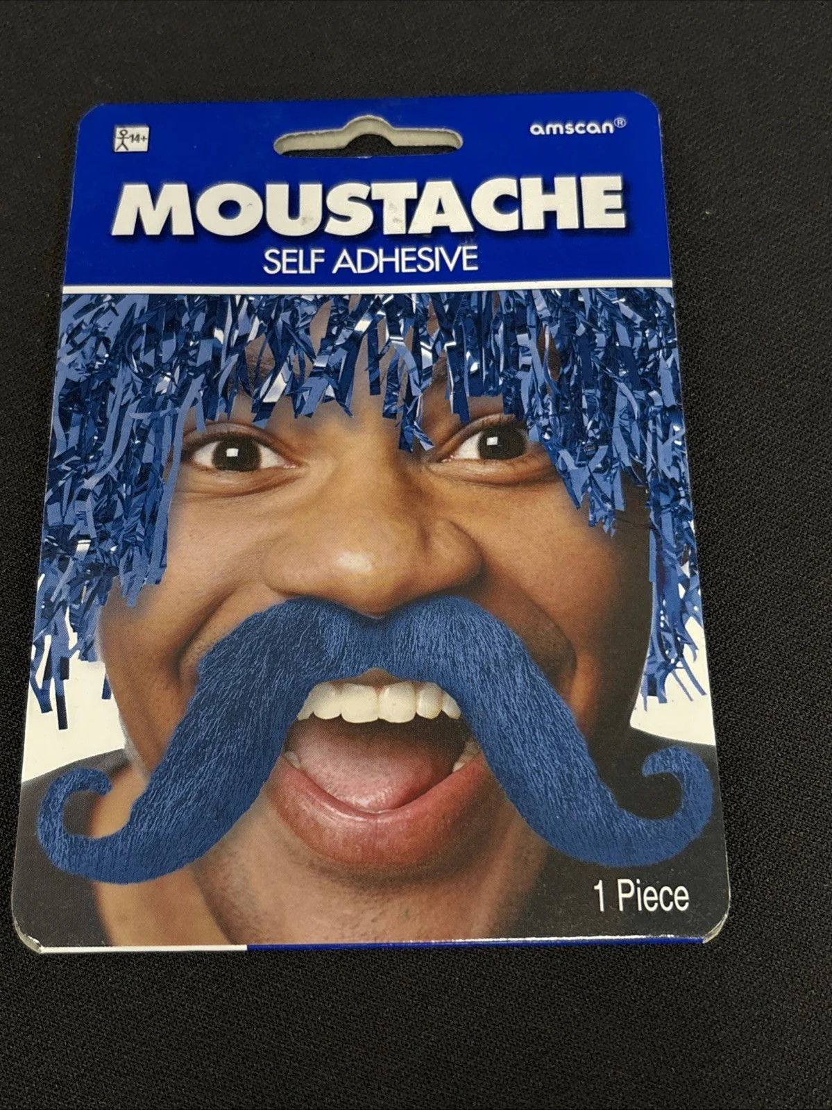 Amscan Blue Moustache Self Adhesive Mustache