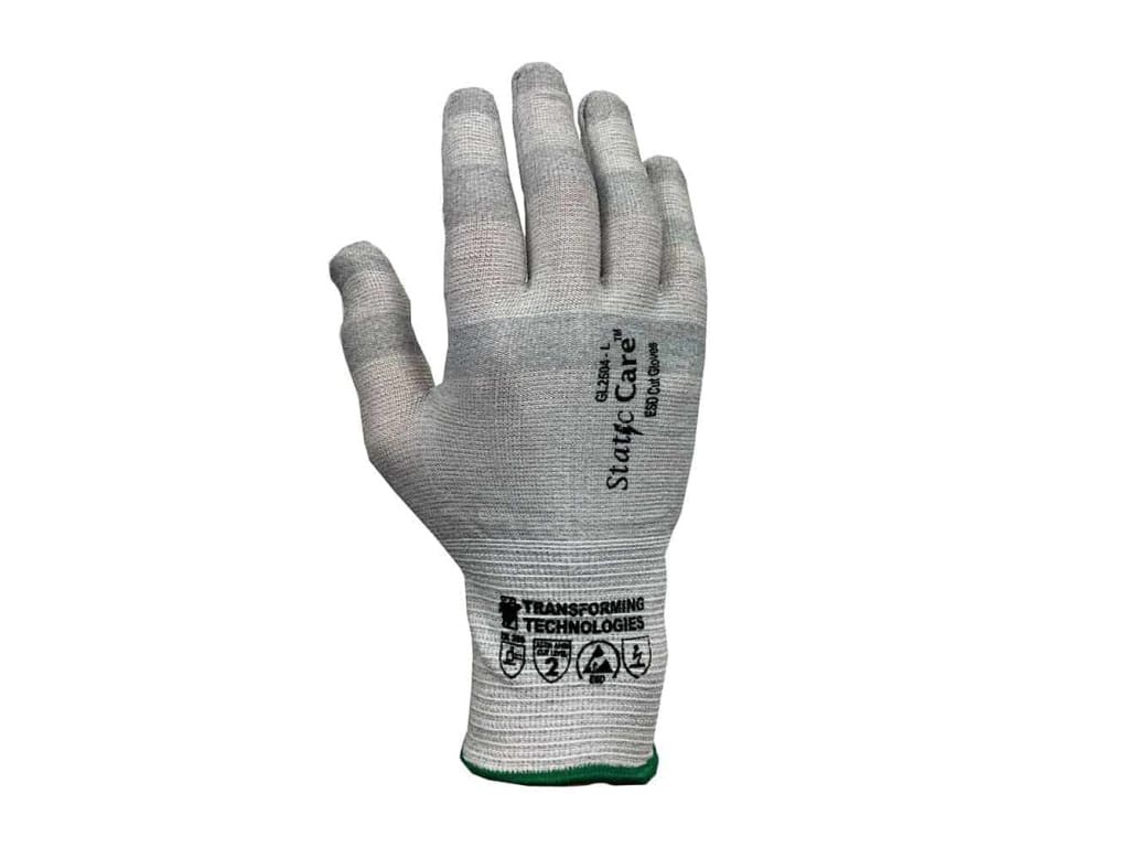 Transforming Technologies GL2503 - ESD Cut Resistant Gloves, Uncoated, M, Pack