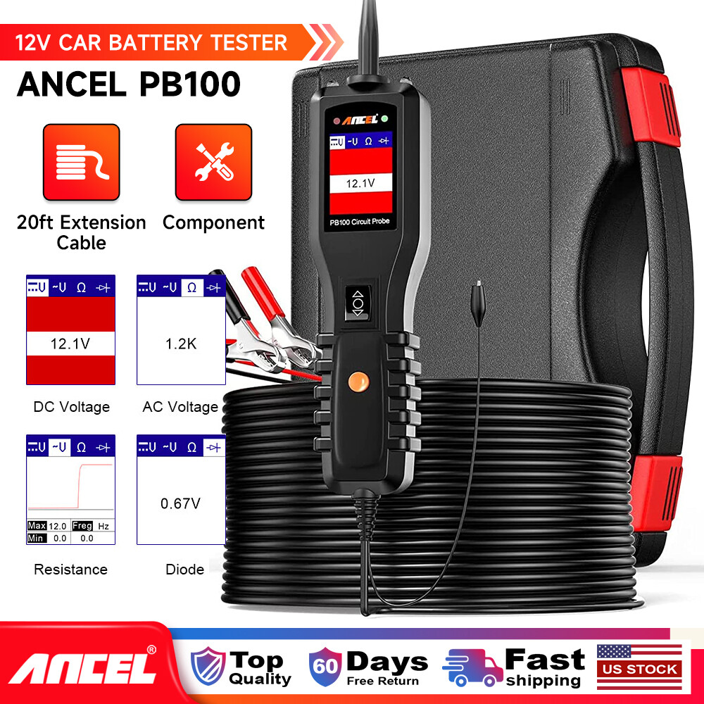 US Automotive Digital Power 12-24V Probe Circuit Electrical Tester Device System