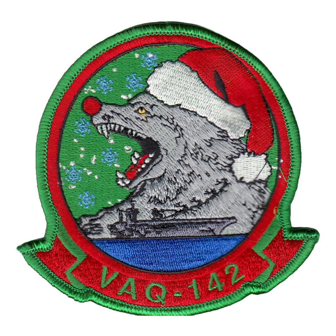 VAQ-142 GRAY WOLVES COMMAND CHRISTMAS CHEST PATCH