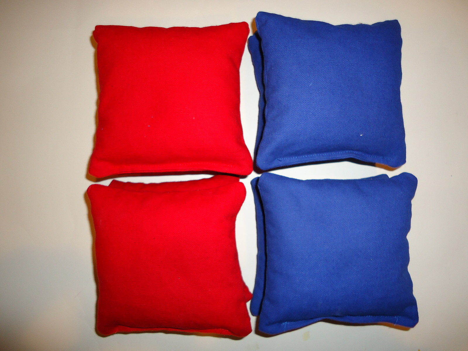 8 Water Resistant Cornhole Bean Bags Set Red and Royal Blue