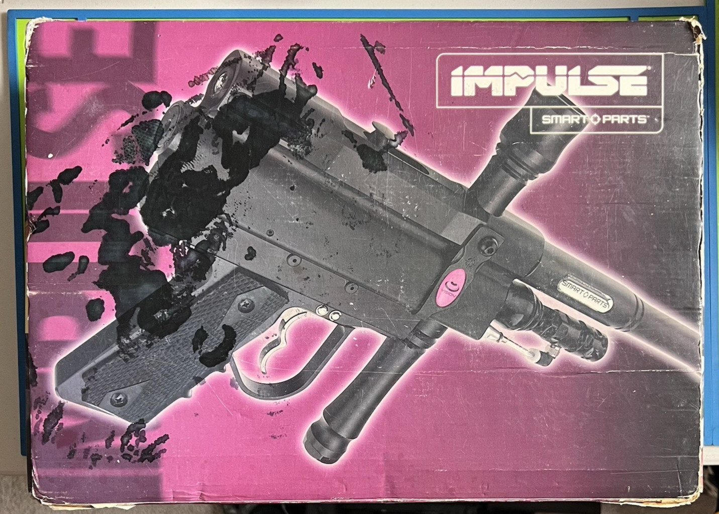 SMART PARTS IMPULSE PAINTBALL MARKER BOX + ASSORTED MANUALS - BLACK (NO MARKERS)