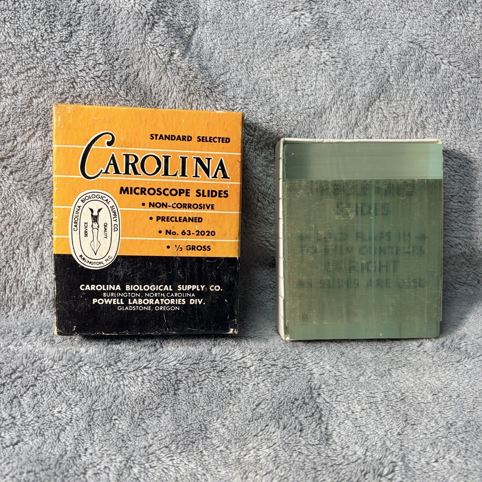 Carolina Microscope Slides Standard Selected No. 63-2020 1/2 Gross 25x75mm - NEW
