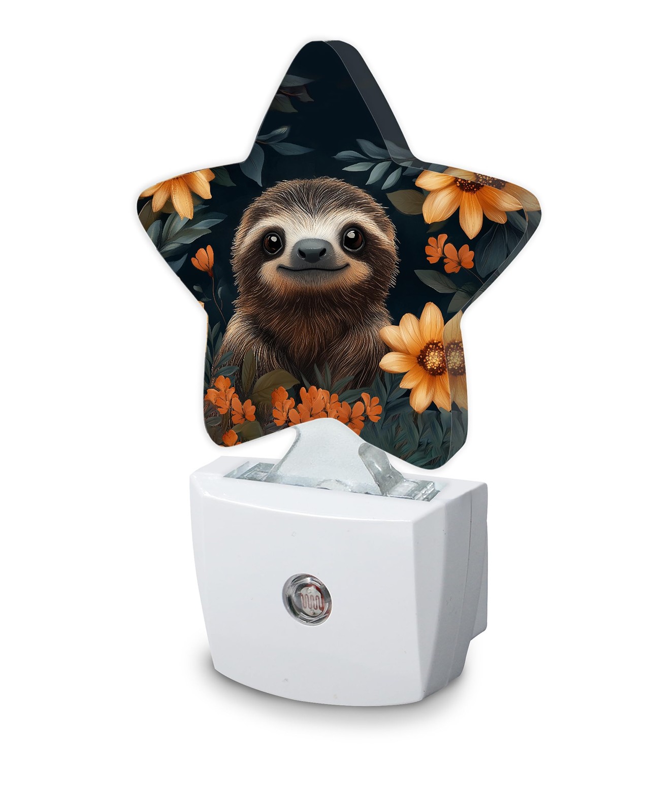 Sloth,Night Light,Sunflower Eucalyptus Leaves,Plants