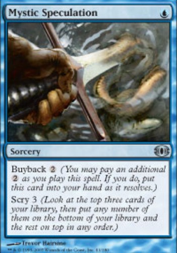1x Mystic Speculation Heavy Play MTG Magic - Kid Icarus -