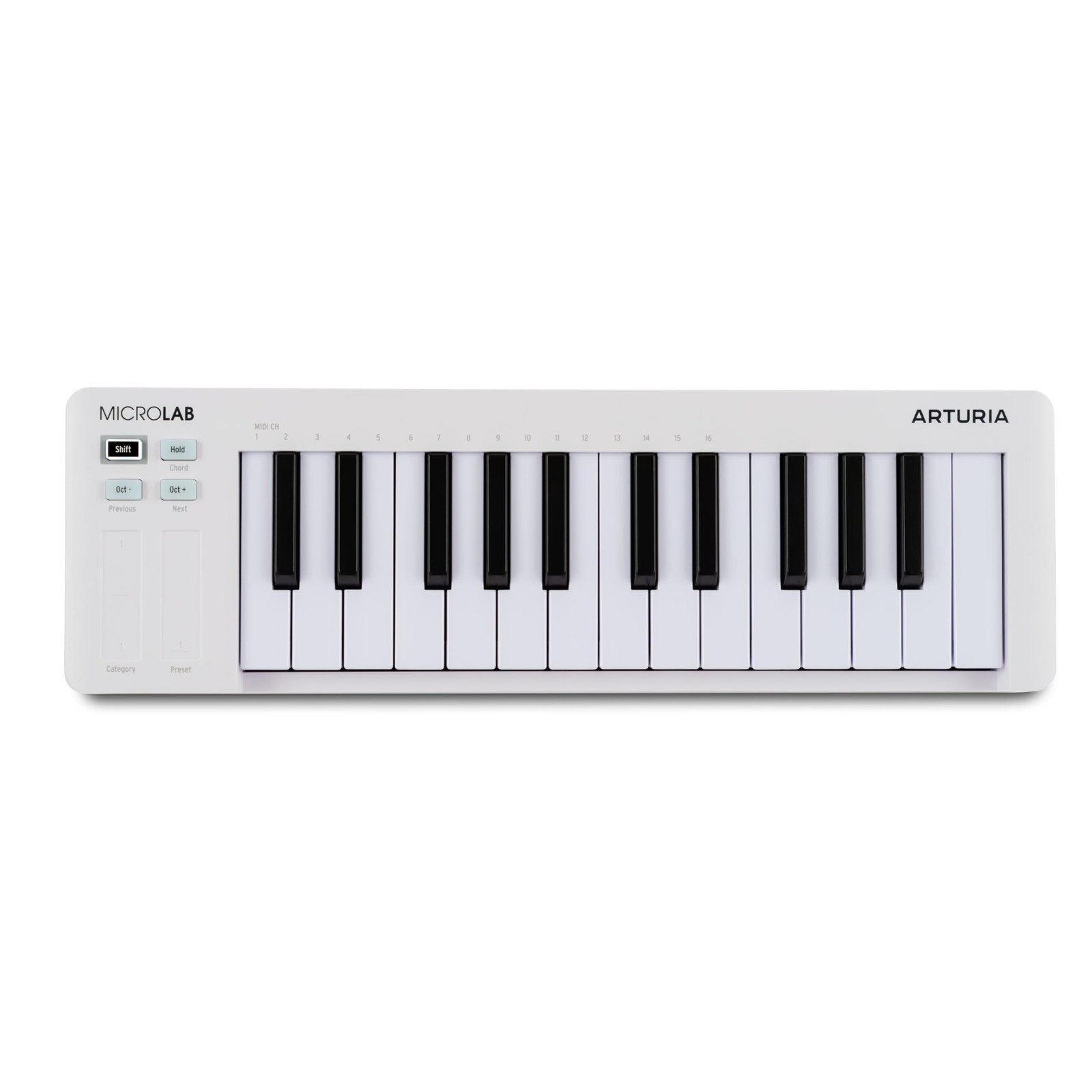 Arturia MicroLab Mk3  Universal MIDI Controller for Music Production  White