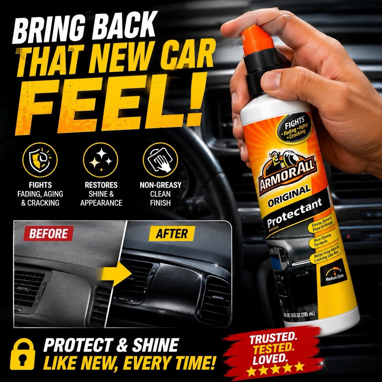 🔥 Armor All Original Protectant(10oz)– 3 Pack Value Bundle 🔥