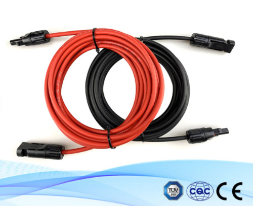 1 Pair Solar Panel Extension Cord Black+ Red PV Panel Extension Cord 9.8ft 10AWG