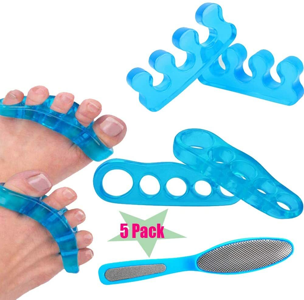 Premium Gel Toe Separators-Spacers & Straighteners-Bunion Correctors-5 Pc Set