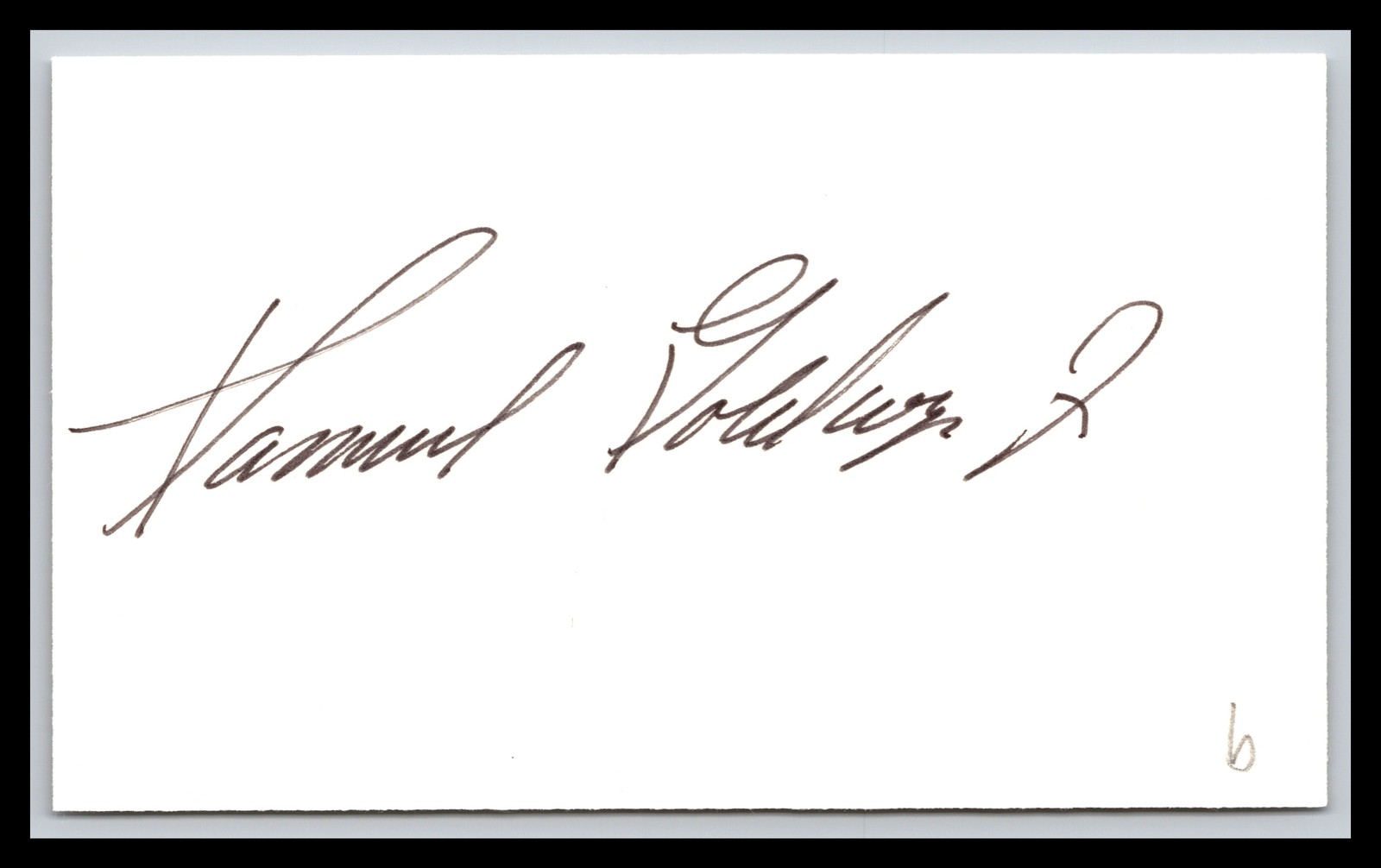Samuel Goldwyn - Producer - 3x5 Card - Signed / Autograph (b)