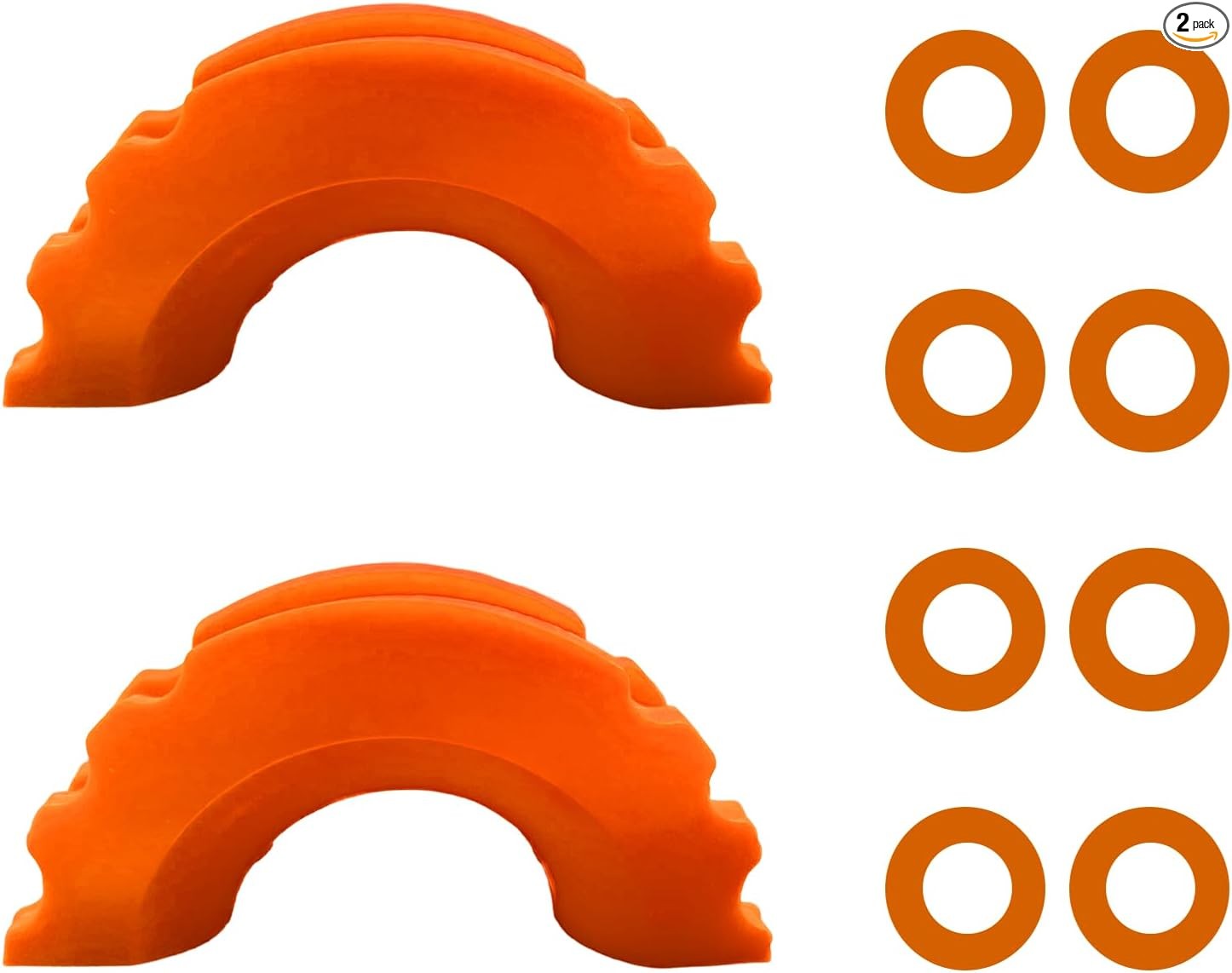 2PCS D Ring Shackle Isolators Washers Kit, D-Ring Isolators with Color: Orange
