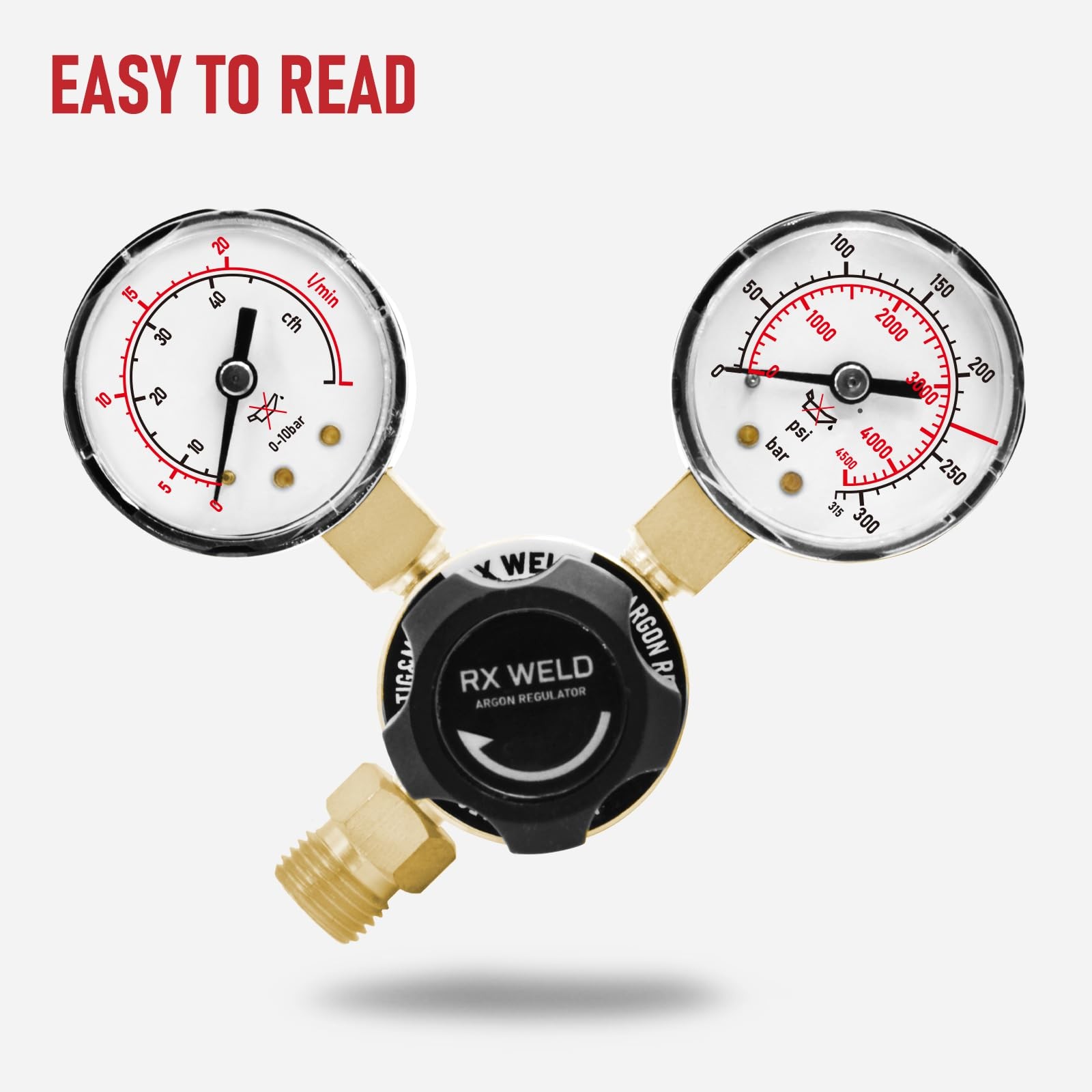 RX WELD Argon Regulators Gauges Gas Welding, Regulator for MIG and TIG, CGA58...