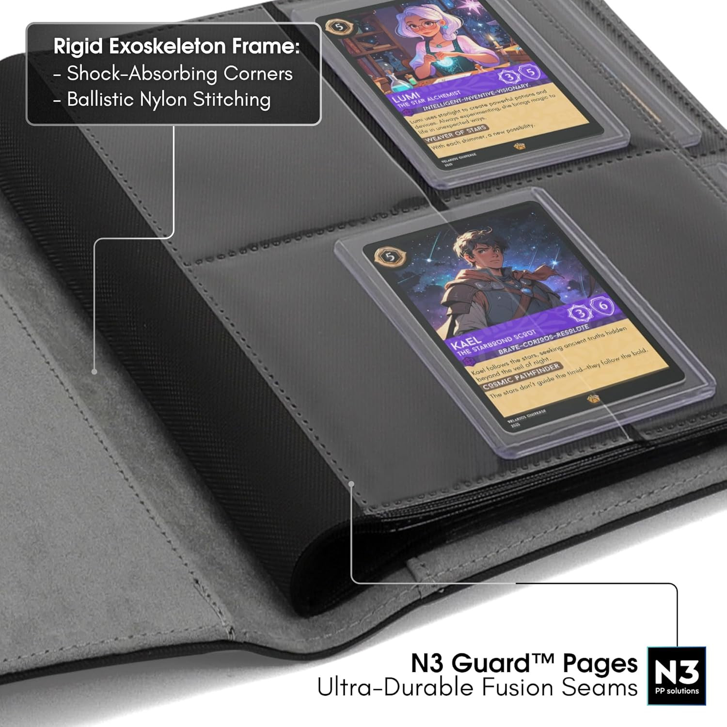 96 Toploader Binder | 4-Pocket with Strap | Compact Side-Load Album for TCG & Sp