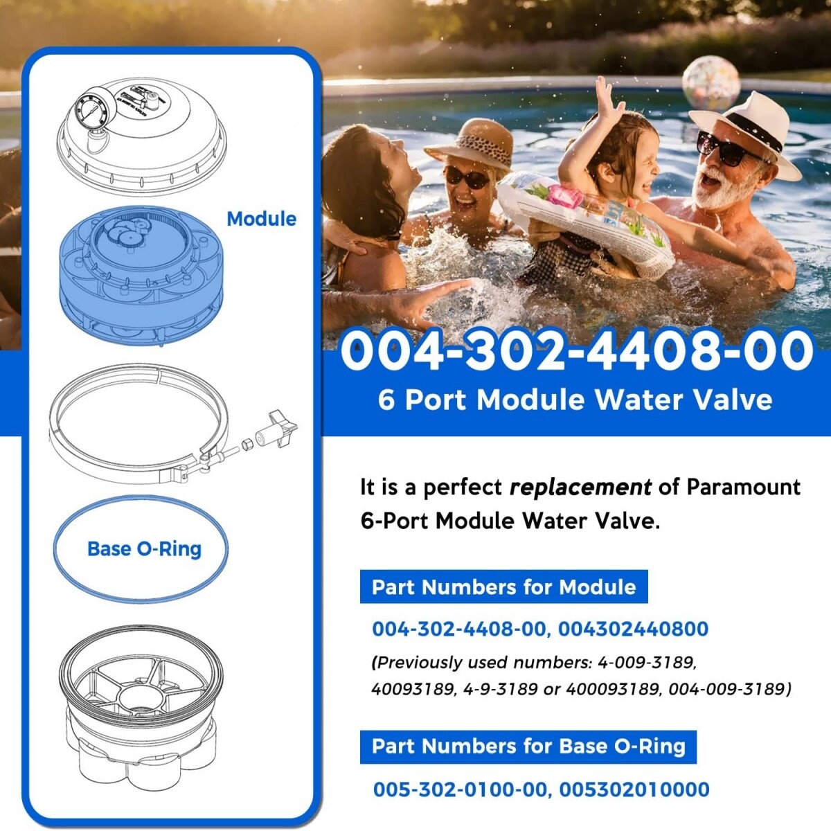 004-302-4408-00 For Paramount 6 Port Module Water Valve With Valve Shell O-ring
