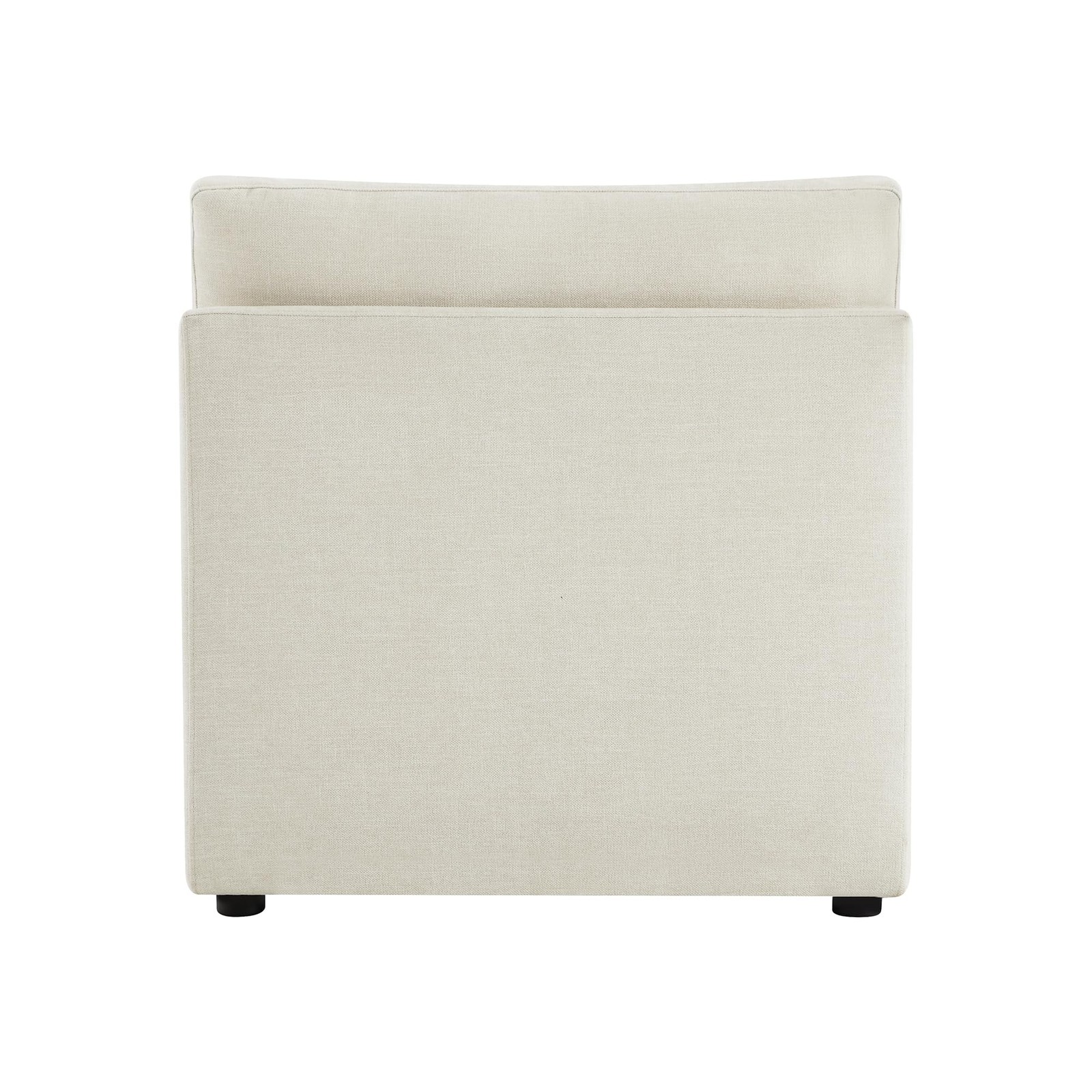 Modern Upholstered Middle Module Modular Sectional Accent Armless Chair Linen