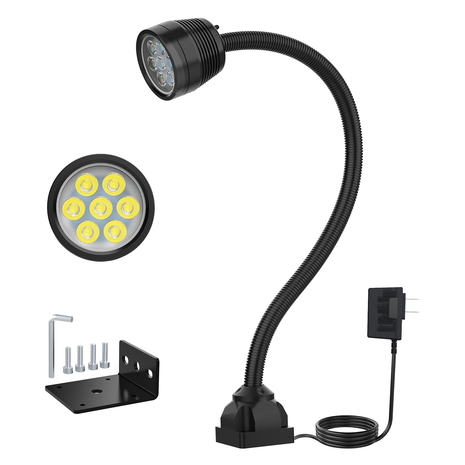 Led Machine light Lathe Light,Flexible Work light IP66 Waterproof 1400 Lumens...