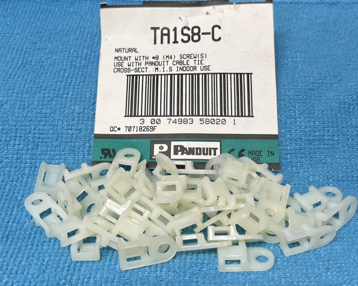 PANDUIT ~ TA1S8-C ~ TIE ANCHOR#8 HOLE NATURAL (LOT OF 132)