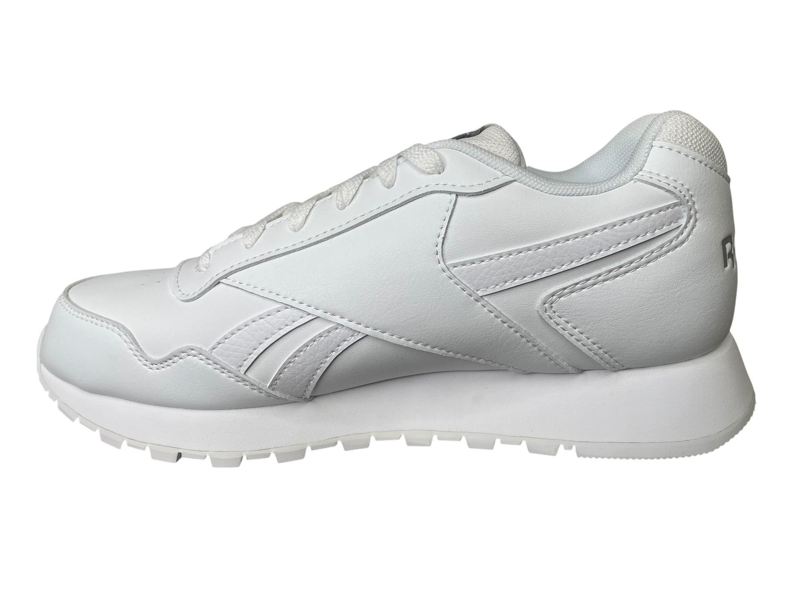 Reebok Men Running Sneaker 100223327 Glide Wide White Cold Grey Size 15 4E