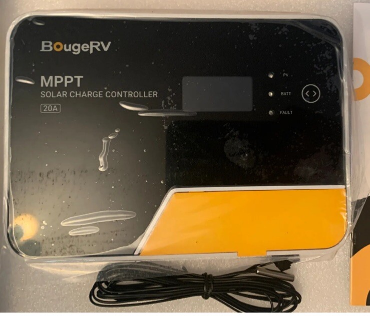 BougeRV 20A MPPT Negative Ground Solar Charge Controller -Charger Contoller Only