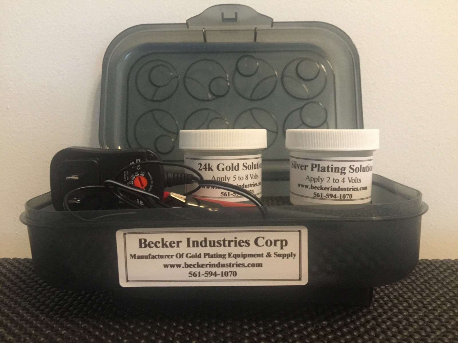 24kt Gold Plating Machine, kit, Gold and Stainless steel Activator, 2 in 1 unit