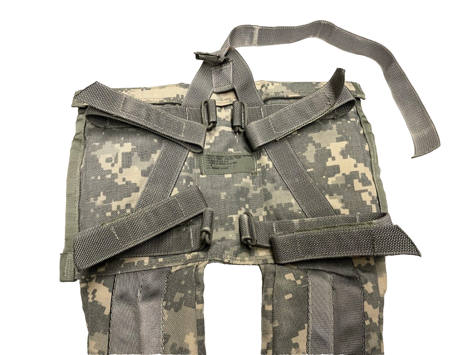 GENUINE US MILITARY MOLLE ENHANCED FRAME SHOULDER STRAPS ACU Camo VGC