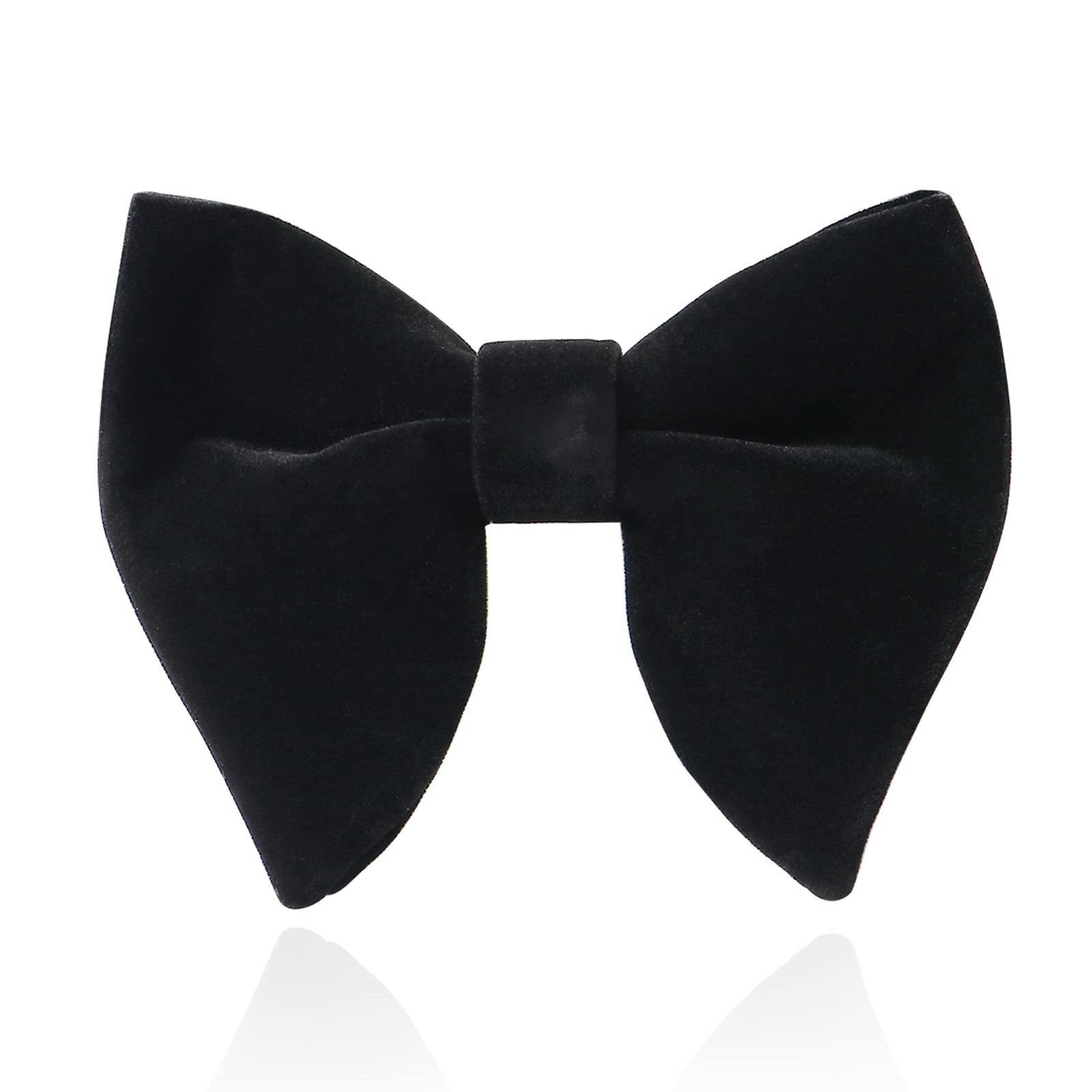 Velvet Bow Ties for Men, Pre-tied Style Oversized Tuxedo Bowties Solid Color ...