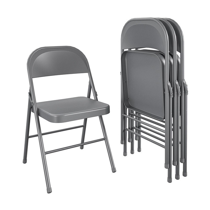 2 Pack Steel Folding Chair Lightweight Durable Compact Indoor Outdoor Storage US