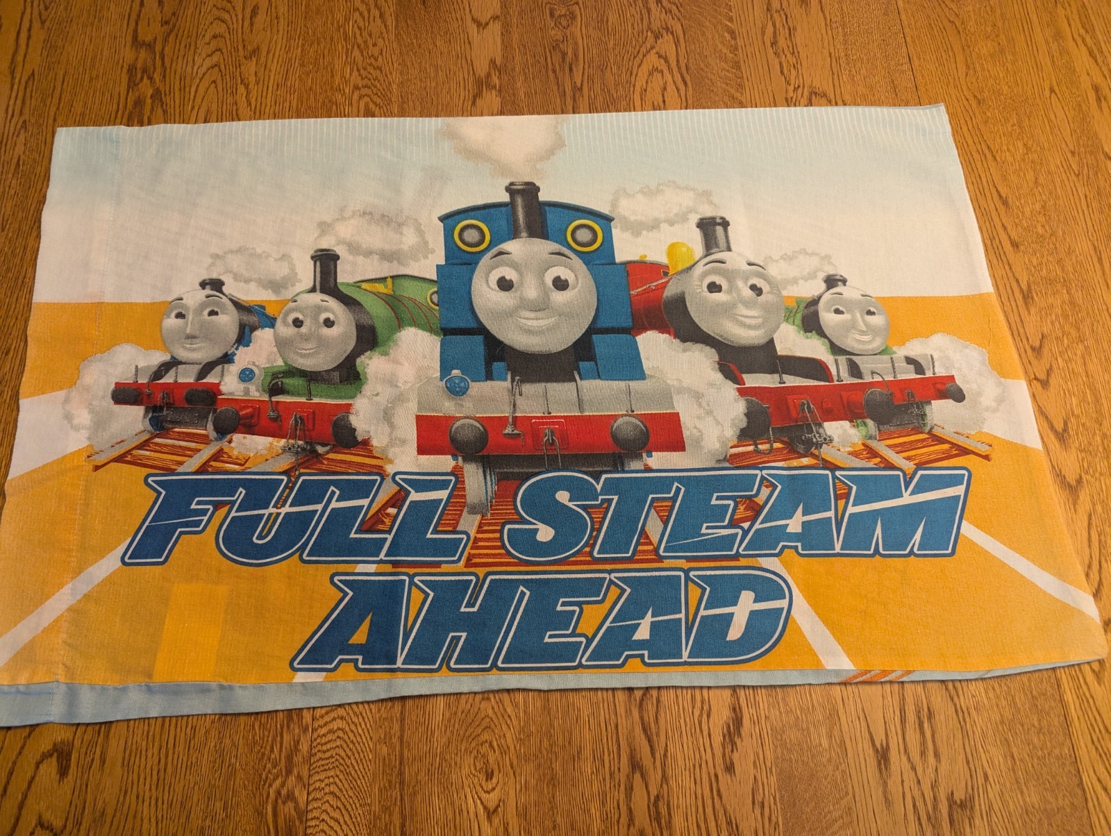 Thomas The Tank Engine Standard Pillow Case Kids Bedding Full Steam Ahead Train