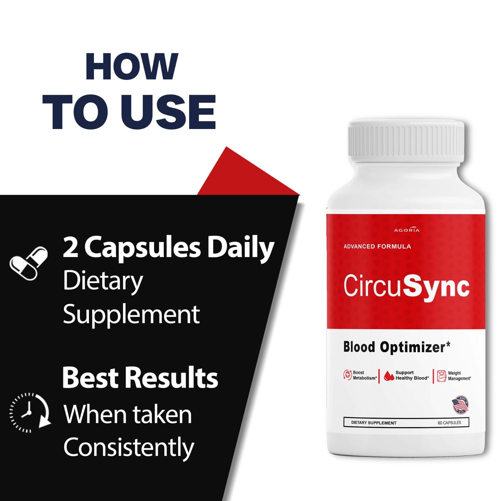(1 Pack) CircuSync Advanced Blood Support Formula Supplement Circu Sync Capsules