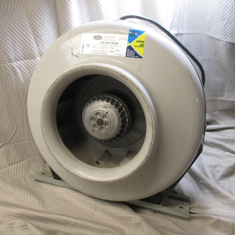 Can-Fan RS 8HO NJB 8" Inline 250W 675 CFM Duct Fan | Works Great