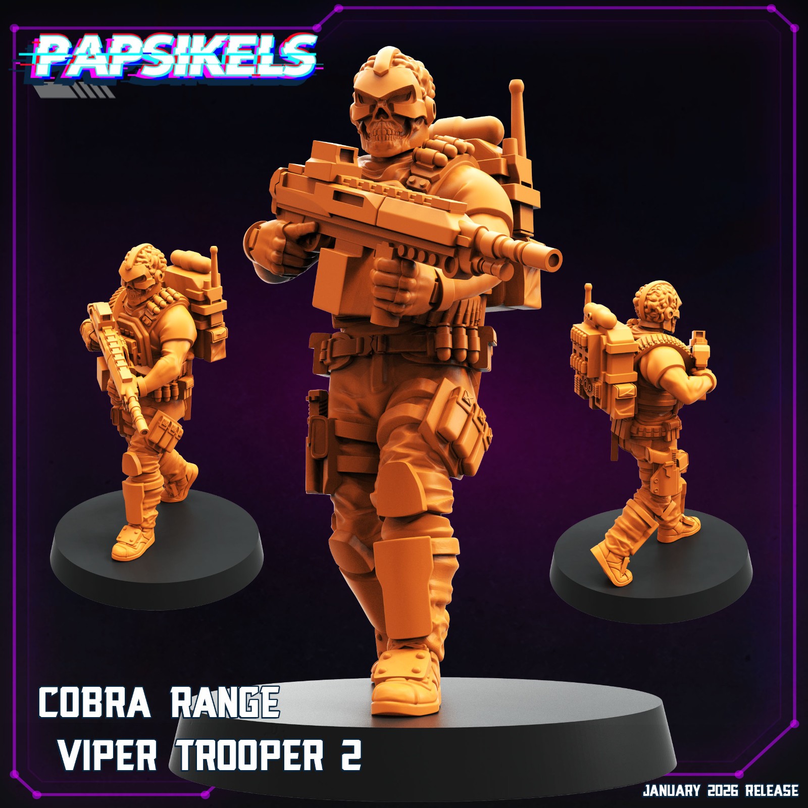 Papsikels Cobra Range Viper Troopers Set (6 Models) 32mm Resin Miniature Sci-Fi