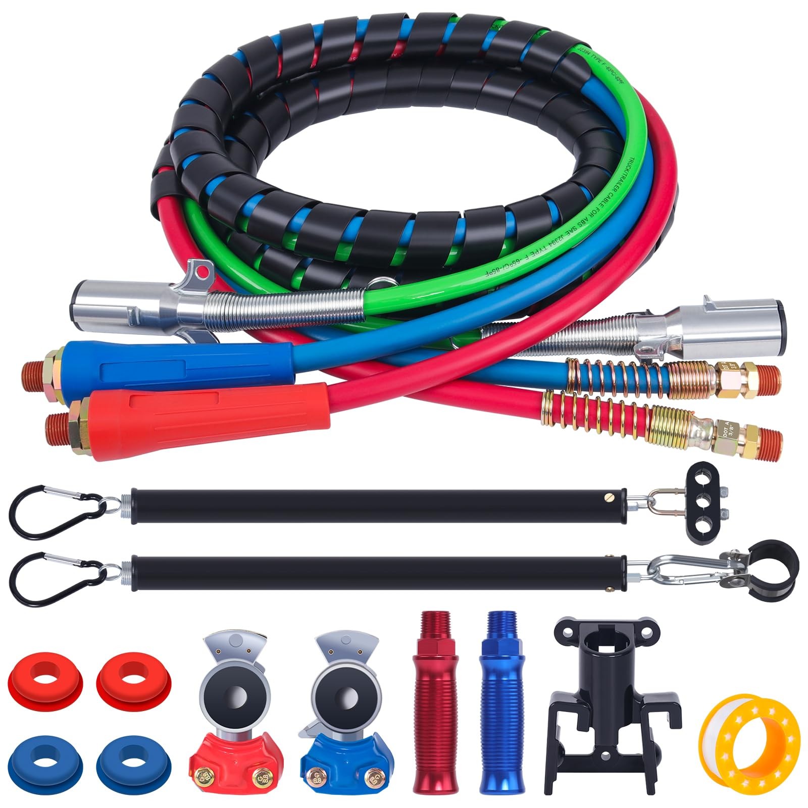 3-in-1 Trailer Gladhand & Electric Connector Kit CheeMuii for Semi Trucks