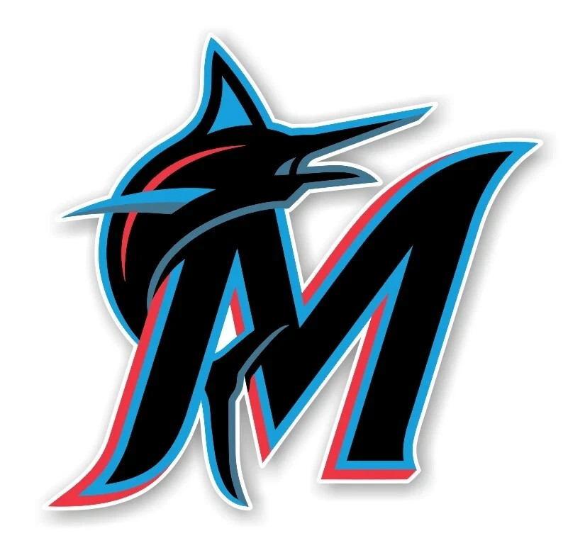 Miami Marlins Logo Vinyl Decal Sticker Car Window Laptop Bumper Sticker