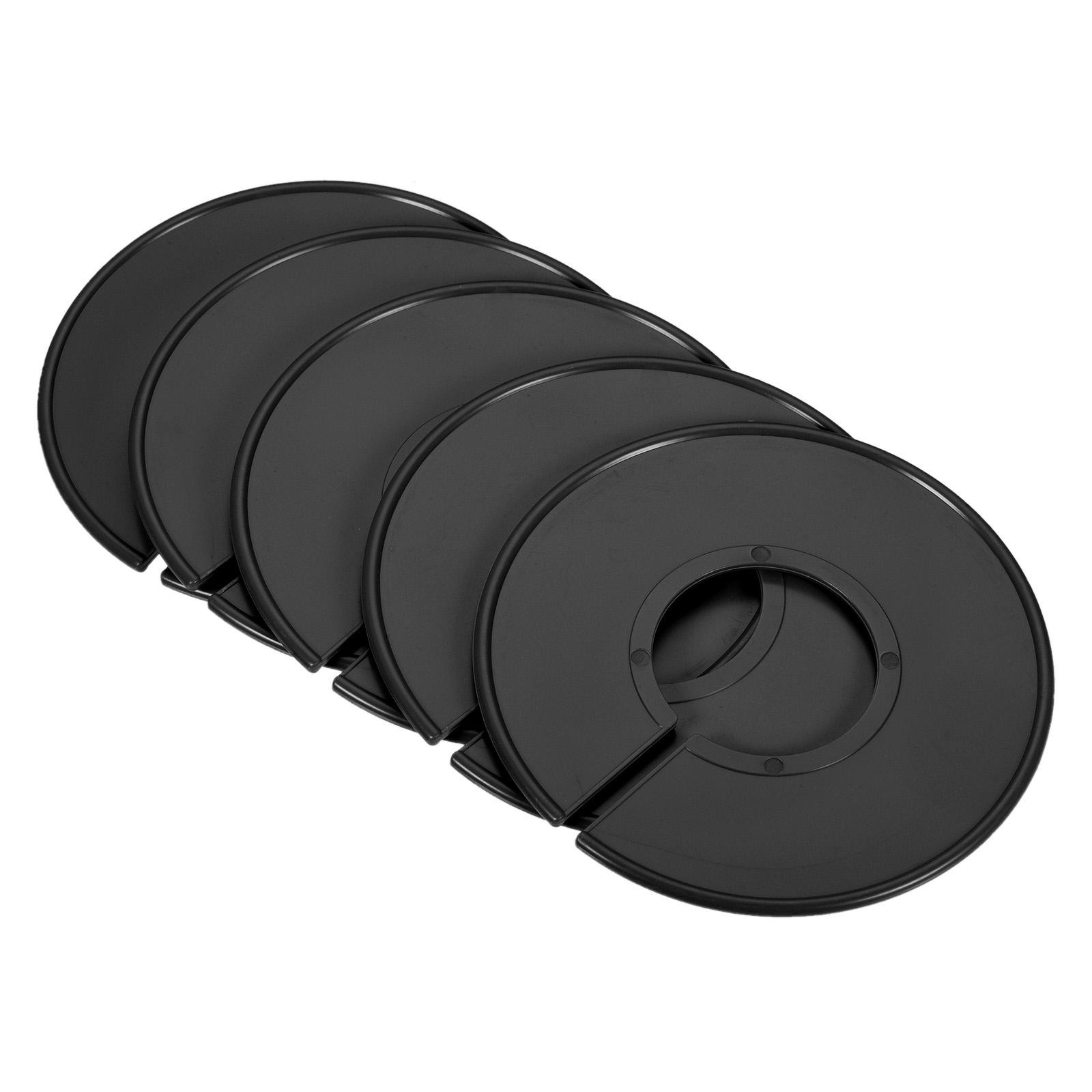 10 Pcs Clothes Dividers Blank Round Clothing Wardrobe Size Separators, Black