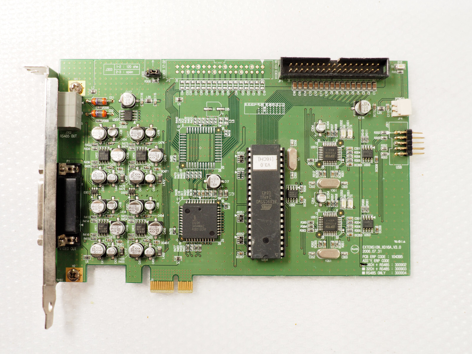EXTENSION X016A V3.0 104395 PCI-E 16CH Interface Adapter