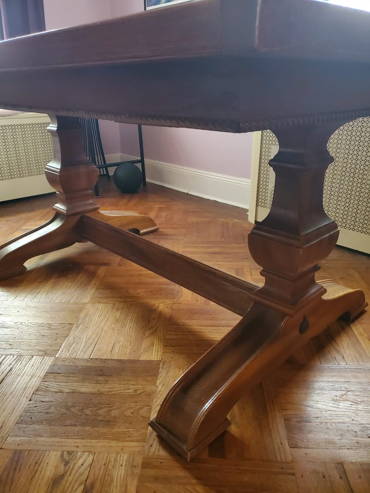 gorgeous walnut dining table and chairs set for 6