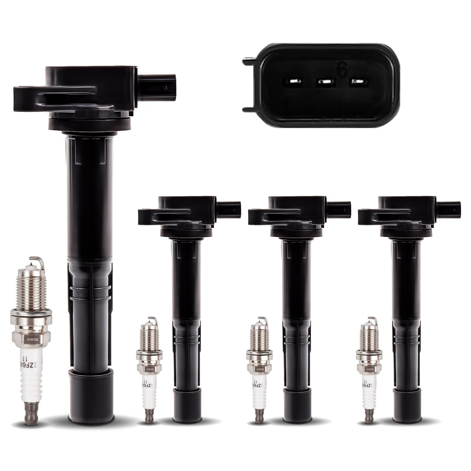 Upgrade Civic/CRV/Accord Ignition Coil Pack Set of 4 and Iridium Spark Plugs,...