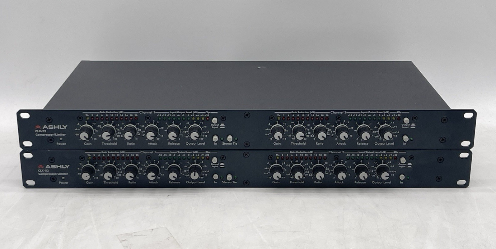 Lot of (2) Ashly Model CLX-52 Dual Channel Comp/Limiter *For Parts - Read *