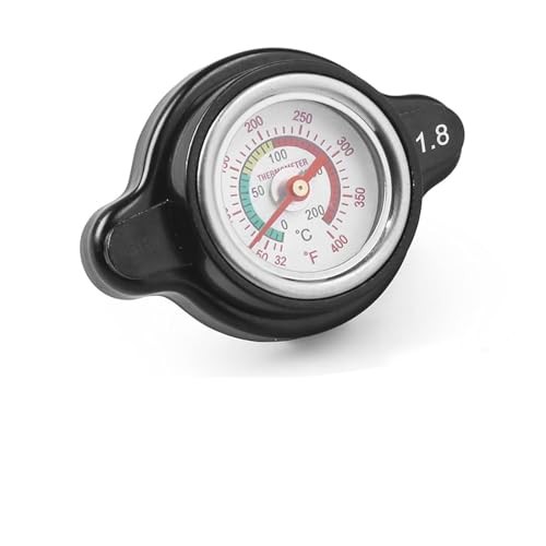 1 PC High Pressure Radiator Cap, 1.8 Bar Radiator Cap with Temperature Gauge,